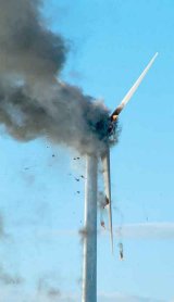 Wind farm fire